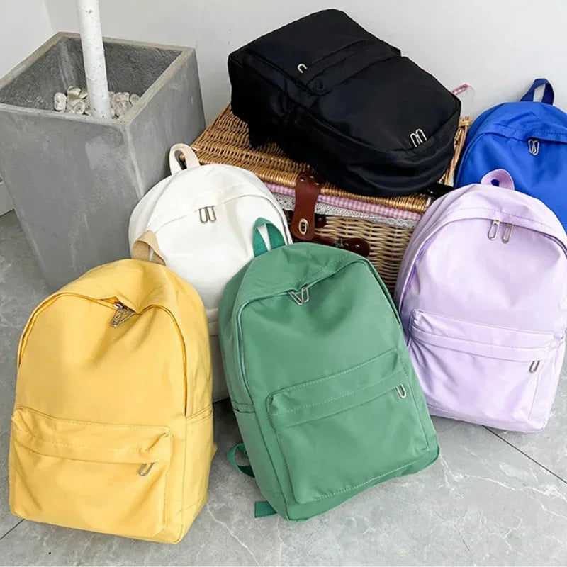 High-Quality Waterproof Nylon Backpack for Women – Travel & School Bookbag