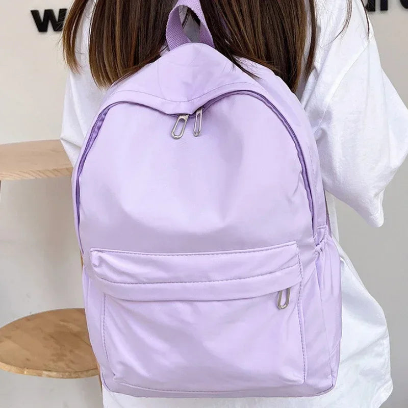 High-Quality Waterproof Nylon Backpack for Women – Travel & School Bookbag